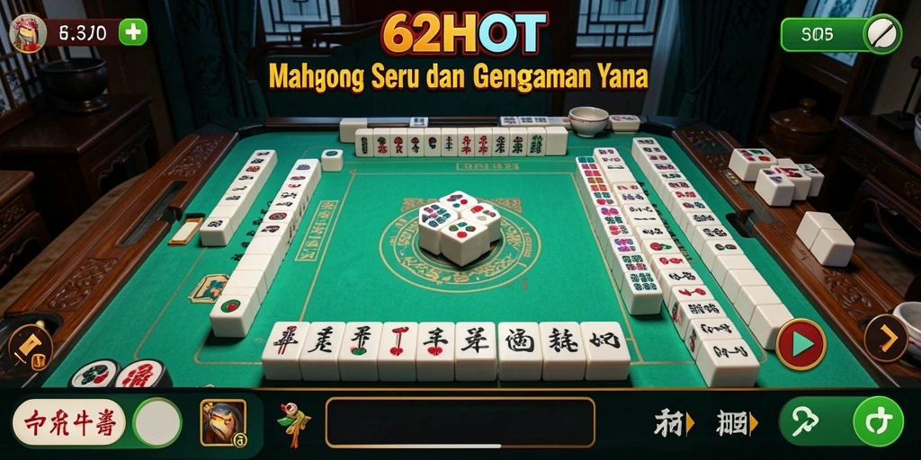 Tampilan seru dari gameplay Mahjong di 62HOT.