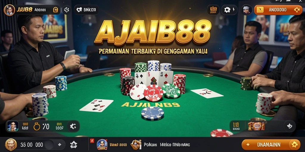 Tampilan menarik dari gameplay poker yang mengasyikkan.