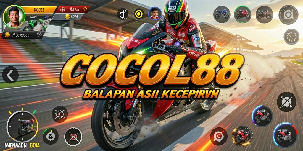 Screenshot menampilkan aksi balapan motor yang seru dan mendebarkan.