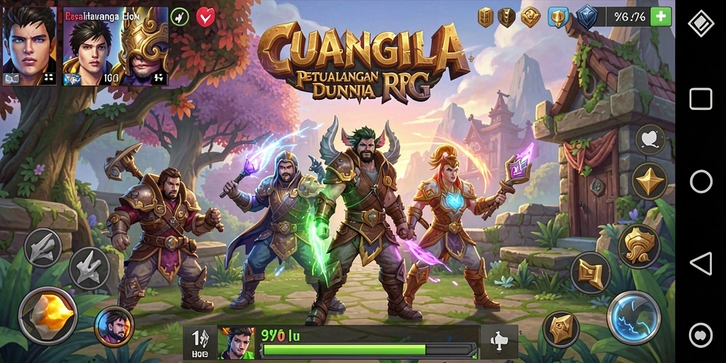 Tangkapan layar CUANGILA menampilkan gameplay seru dari petualangan RPG.