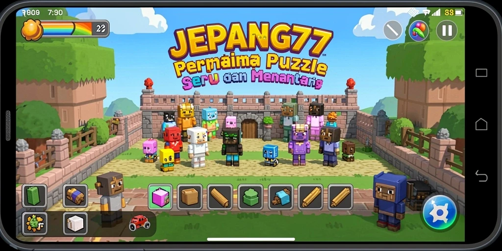 Tampilan gameplay JEPANG77 yang menantang dan interaktif.