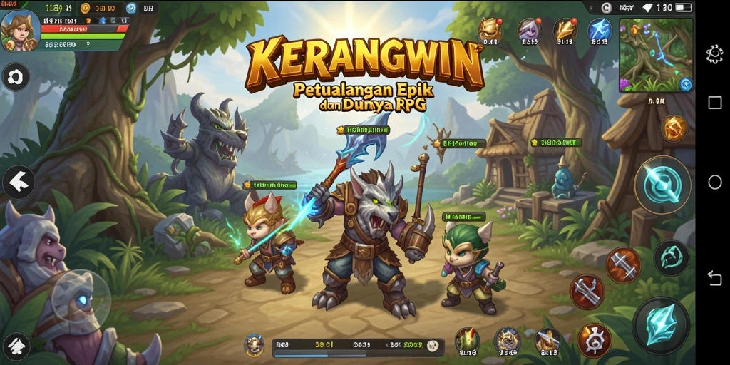 Tampak gameplay RPG yang mendebarkan dan penuh aksi.
