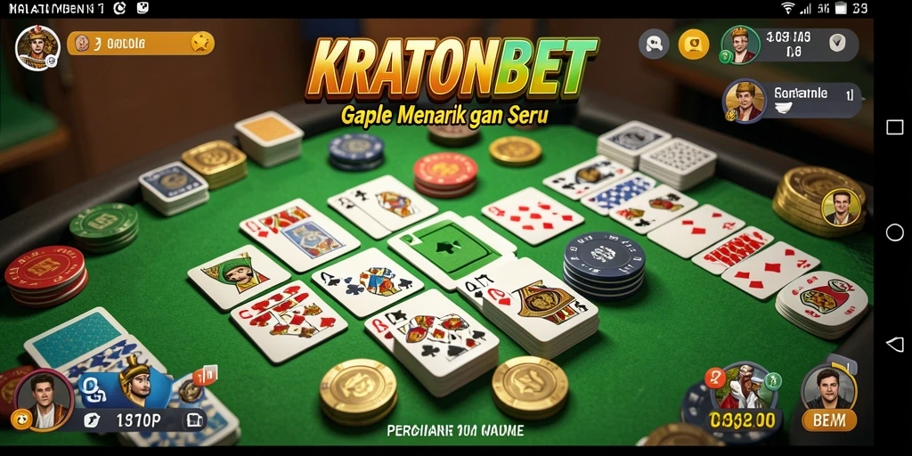 Tampilan menarik dari gameplay Gaple di KRATONBET.
