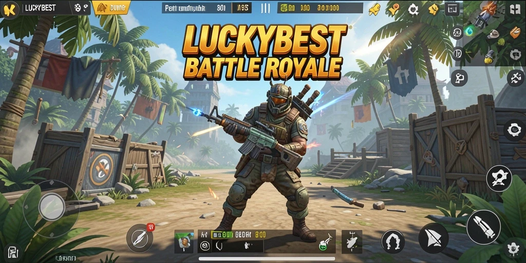Screenshot gameplay seru di LUCKYBEST Battle Royale.