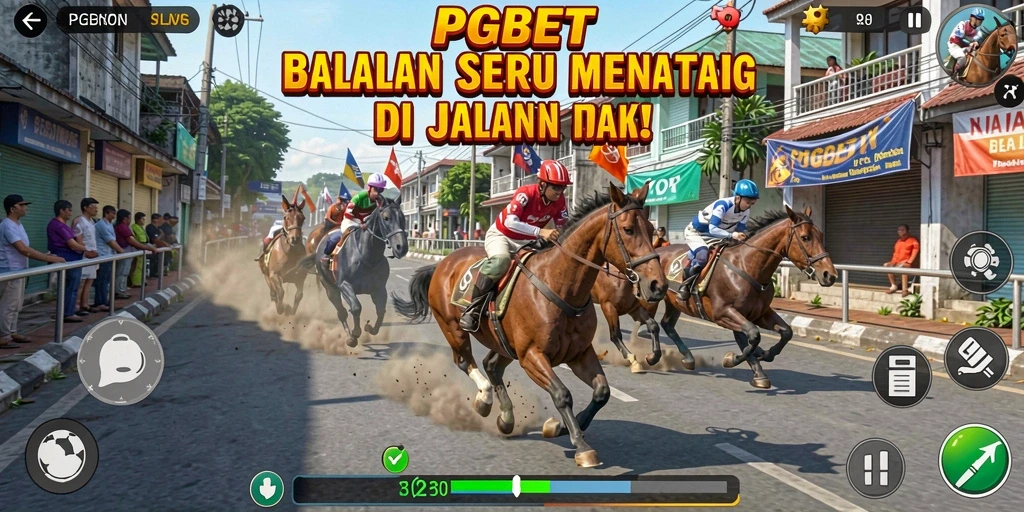 Screenshot gameplay PGBET menampilkan aksi balapan yang mendebarkan.