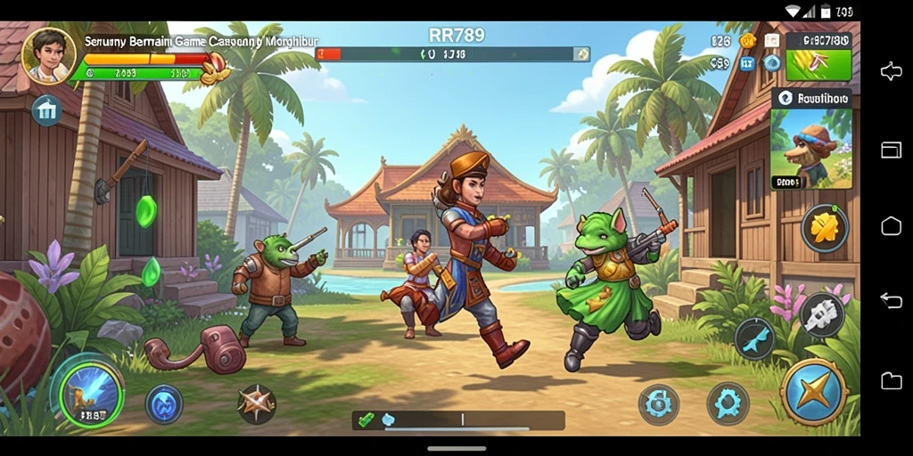 Tampilan gameplay menarik dari RR789 yang penuh warna.