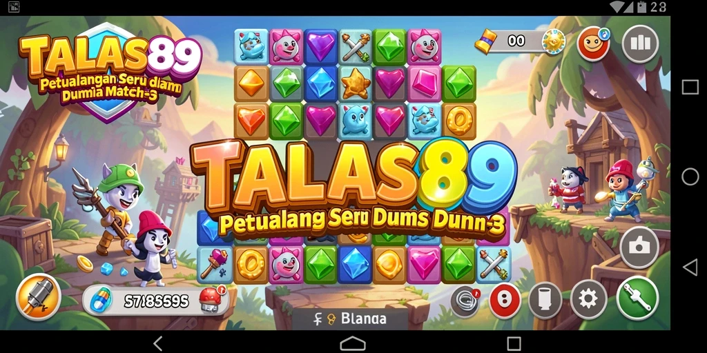 Tampilan gameplay seru dari TALAS89 dengan momen pencocokan yang memukau.