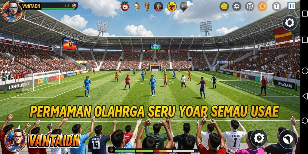 Tampilan gameplay VANTAIDN yang menarik saat berolahraga.
